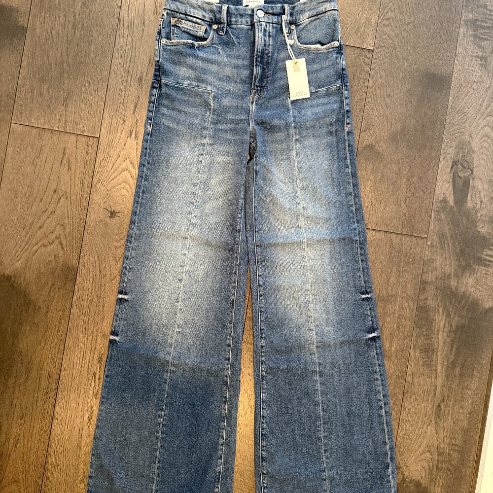 Good American Good Waist Palazzo Jeans, Size 6/28, NEW WITH TAGS, NWT